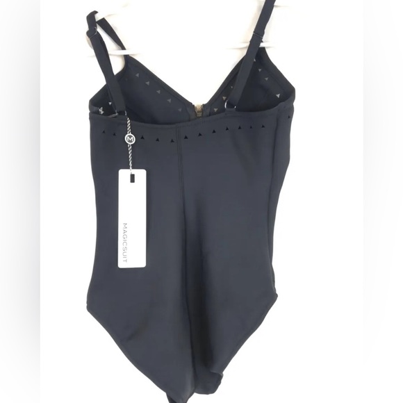 Magicsuit, Women’s Sutton V-Neck One Piece Swimsuit, Black, Size 8 - Picture 2 of 3
